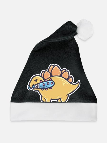 gefährlicher Dinosaurier - Weihnachtsmütze - Schwarz/Weiß