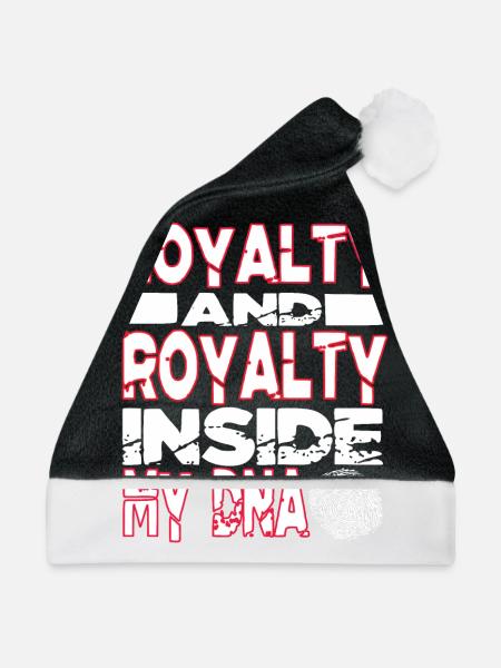 Loyalty and Royalty Inside My DNA Hip Hop Rap - Weihnachtsmütze - Schwarz/Weiß - Vorne