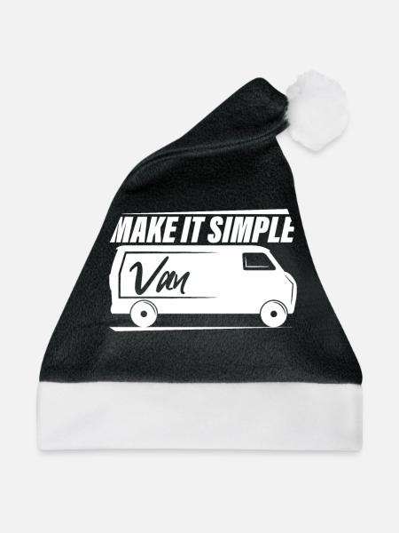 Camper Van - Weihnachtsmütze - Schwarz/Weiß