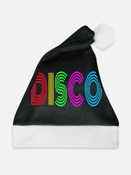 70s Disco - Weihnachtsmütze - Schwarz/Weiß - Vorne