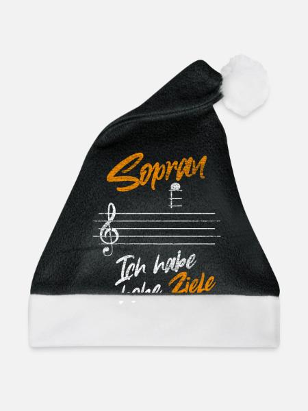 Sopran singen Chor - Weihnachtsmütze - Schwarz/Weiß