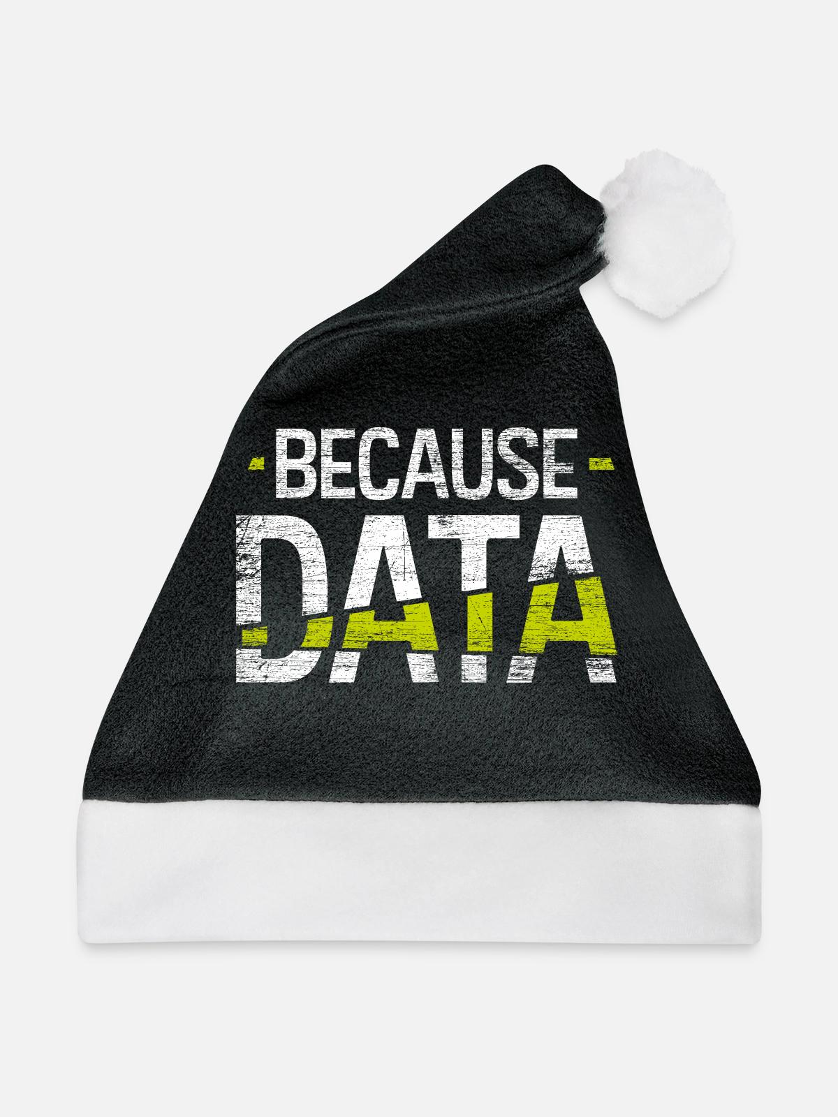 Daten Informatik - Weihnachtsmütze - Schwarz/Weiß - Vorne