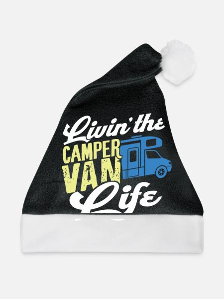 Camper Van - Weihnachtsmütze - Schwarz/Weiß