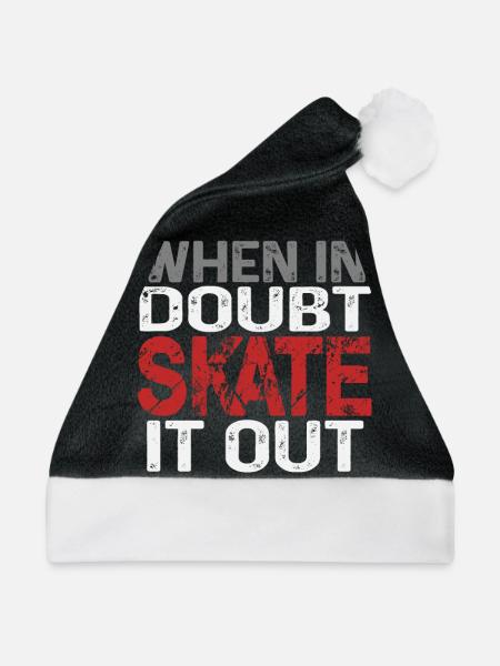 Skating - Weihnachtsmütze - Schwarz/Weiß - Vorne