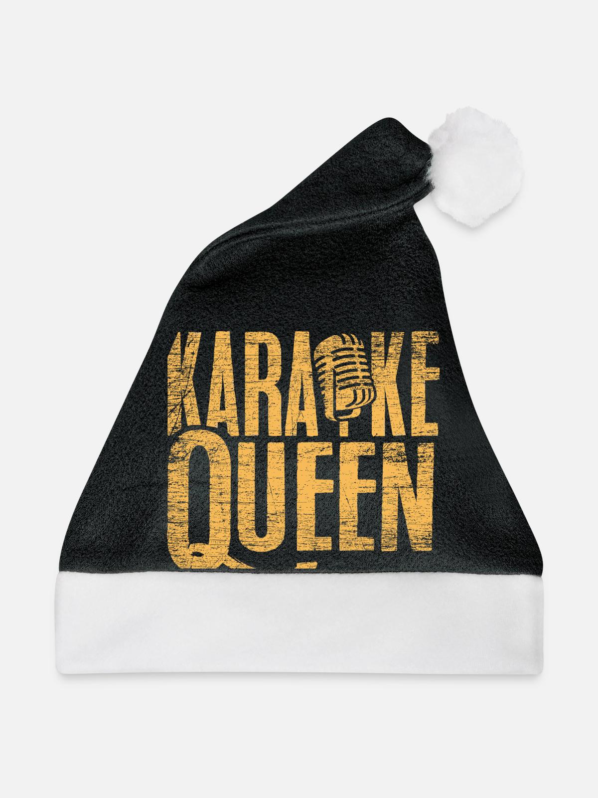 Karaoke - Weihnachtsmütze - Schwarz/Weiß - Vorne