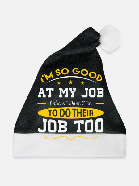 Job - Weihnachtsmütze - Schwarz/Weiß - Vorne