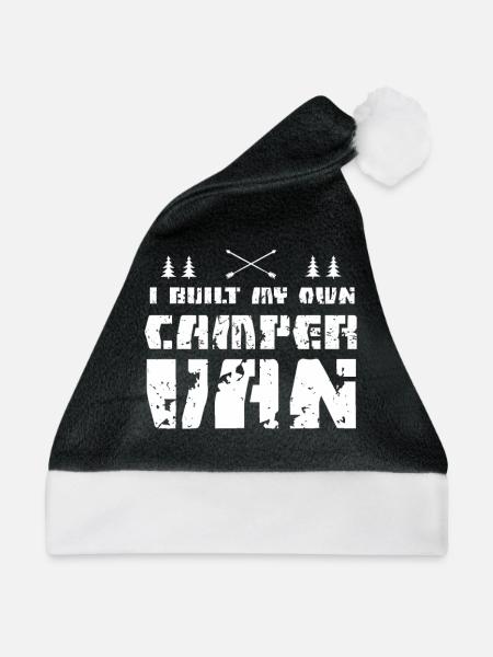 Campervan selber bauen - Weihnachtsmütze - Schwarz/Weiß - Vorne
