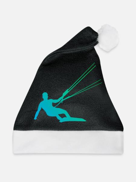 Kite Boarder haben ein Kiteboard zum Kitesurfen. - Weihnachtsmütze - Schwarz/Weiß
