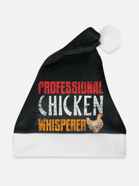 Hühner - Weihnachtsmütze - Schwarz/Weiß