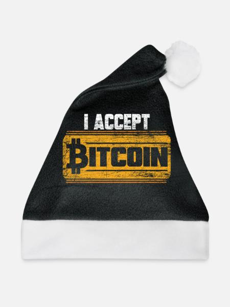 Bitcoin - Weihnachtsmütze - Schwarz/Weiß