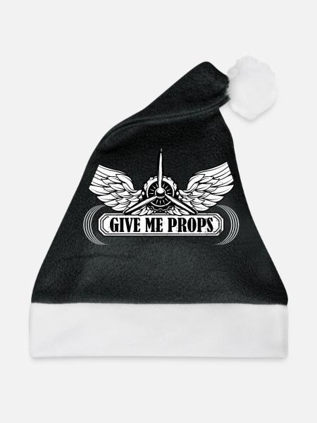 Flugzeug - Weihnachtsmütze - Schwarz/Weiß