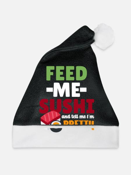 Sushi - Weihnachtsmütze - Schwarz/Weiß