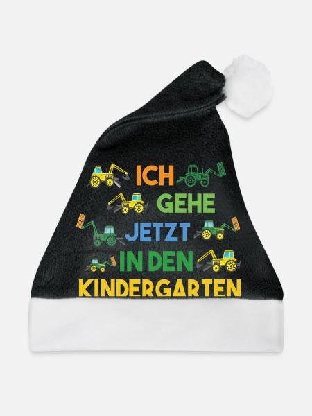 Ich gehe jetzt in den Kindergarten - Weihnachtsmütze - Schwarz/Weiß