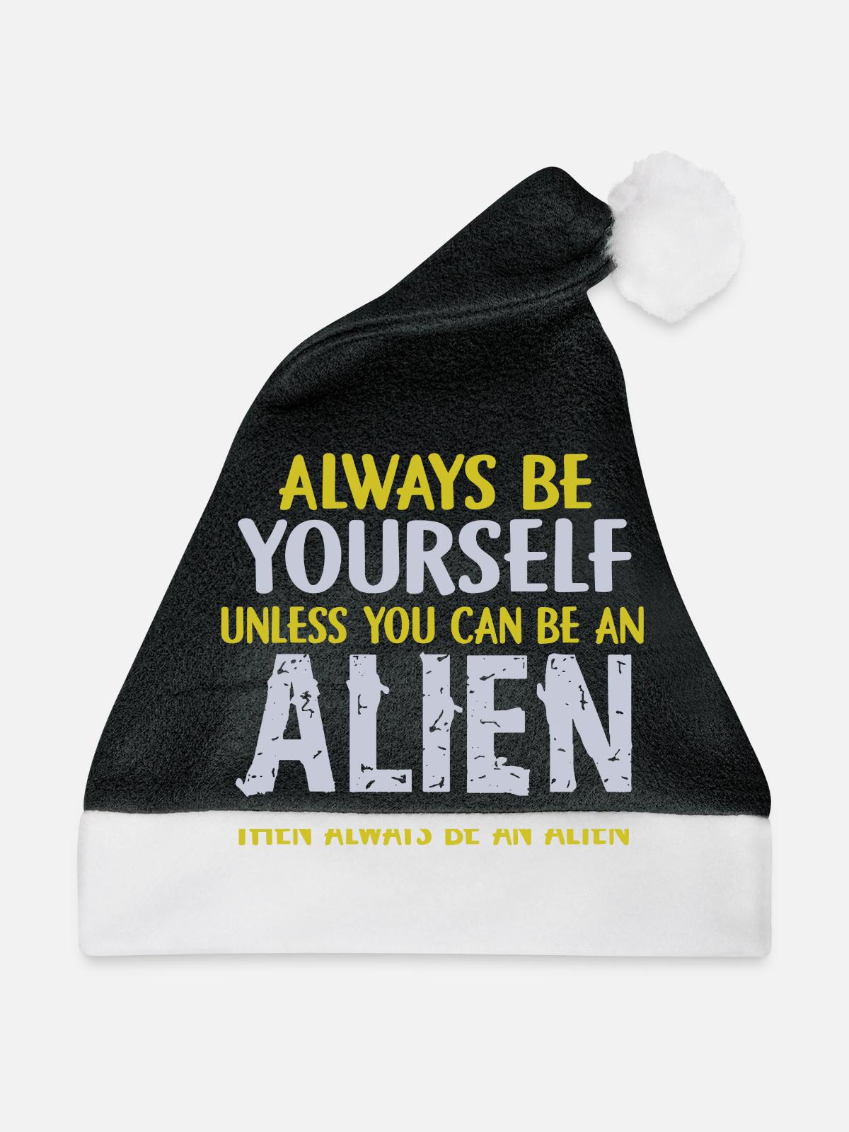 Alien - Weihnachtsmütze - Schwarz/Weiß - Vorne