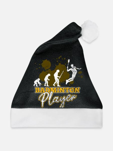 Cooles Badminton - Weihnachtsmütze - Schwarz/Weiß