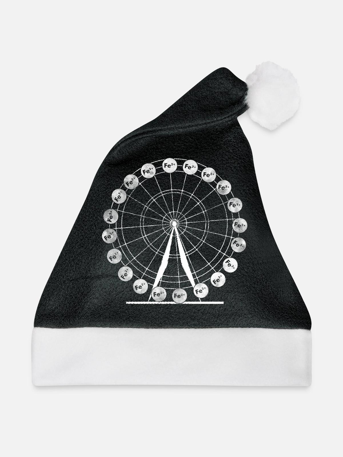 Riesenrad Nerd - Weihnachtsmütze - Schwarz/Weiß - Vorne