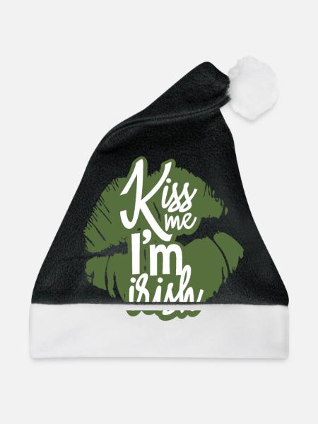 St. Patricks Day Irish - Weihnachtsmütze - Schwarz/Weiß - Vorne