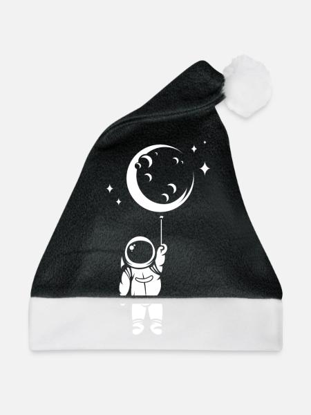Spaceman - Weihnachtsmütze - Schwarz/Weiß - Vorne