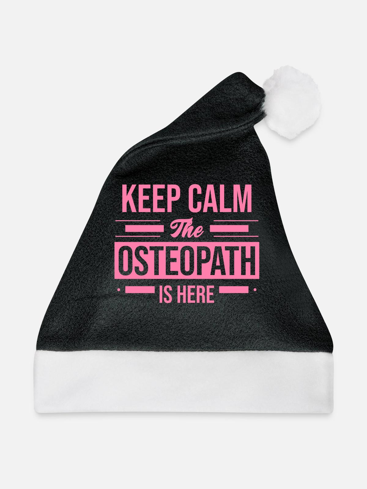 Osteopath Osteopathie - Weihnachtsmütze - Schwarz/Weiß - Vorne