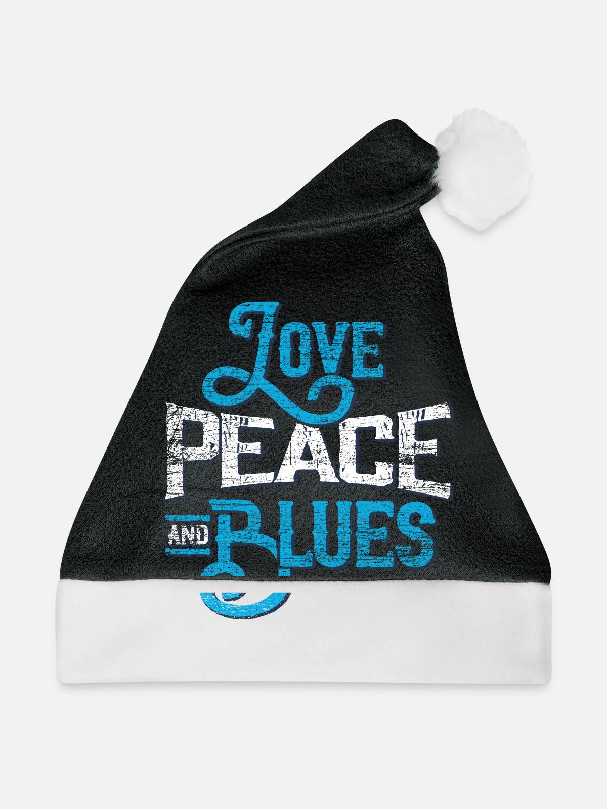 Blues - Weihnachtsmütze - Schwarz/Weiß - Vorne