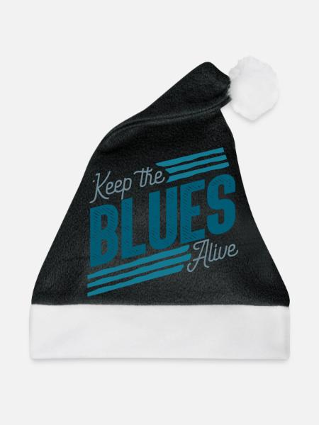 Blues - Weihnachtsmütze - Schwarz/Weiß - Vorne