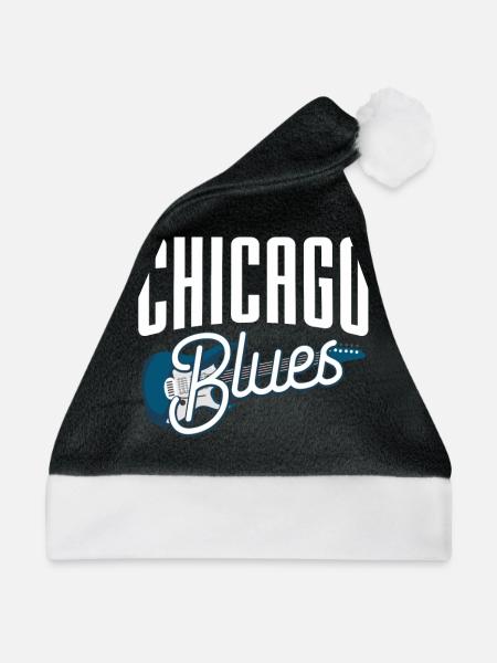 Blues Gitarre - Weihnachtsmütze - Schwarz/Weiß