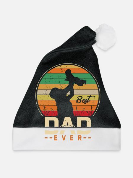 Bester Papa - Weihnachtsmütze - Schwarz/Weiß