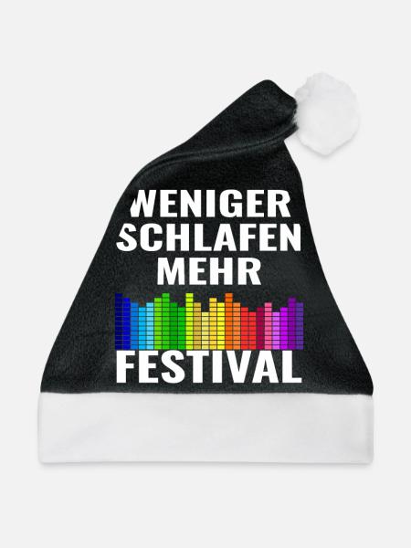 Festival - Weihnachtsmütze - Schwarz/Weiß - Vorne