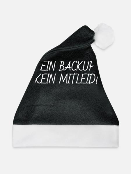 Kein Backup kein Mitleid - Weihnachtsmütze - Schwarz/Weiß - Vorne