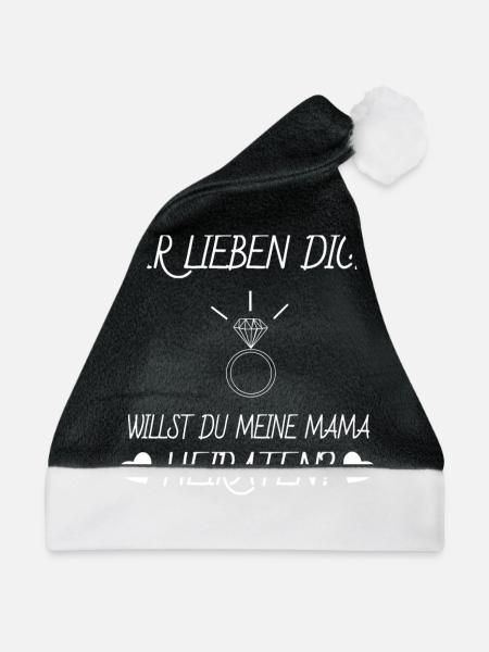 Heiratsantrag - Weihnachtsmütze - Schwarz/Weiß - Vorne