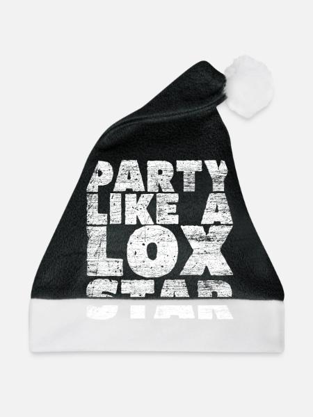 Jüdisch Jude - Weihnachtsmütze - Schwarz/Weiß - Vorne