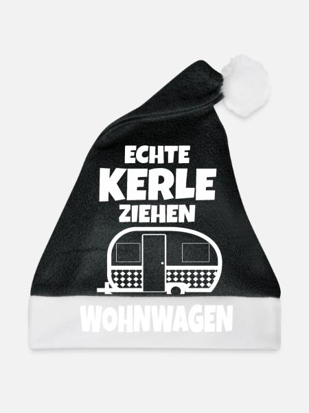 Wohnwagen - Weihnachtsmütze - Schwarz/Weiß - Vorne