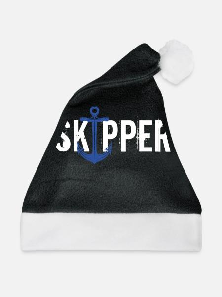 Skipper - Weihnachtsmütze - Schwarz/Weiß - Vorne