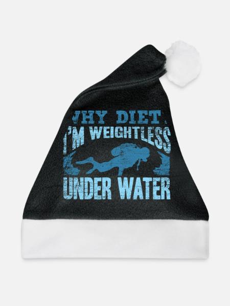 Taucher Tauchen - Weihnachtsmütze - Schwarz/Weiß