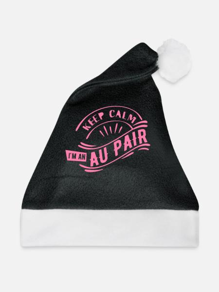 Au Pair - Weihnachtsmütze - Schwarz/Weiß - Vorne