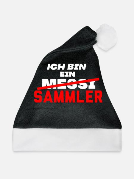 Sammler Sprüche - Weihnachtsmütze - Schwarz/Weiß - Vorne