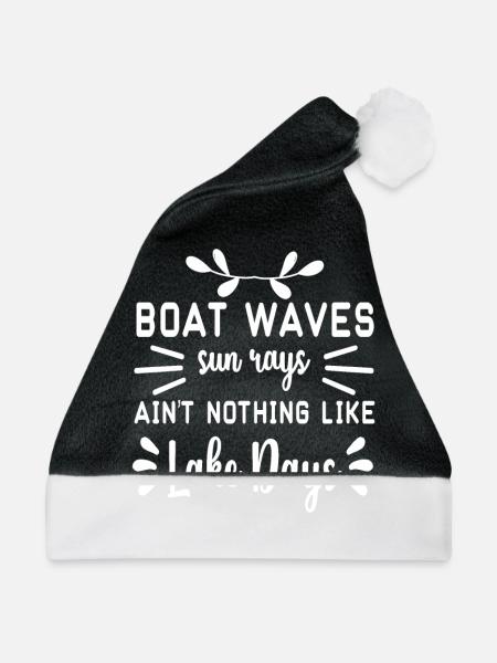 Boot - Weihnachtsmütze - Schwarz/Weiß