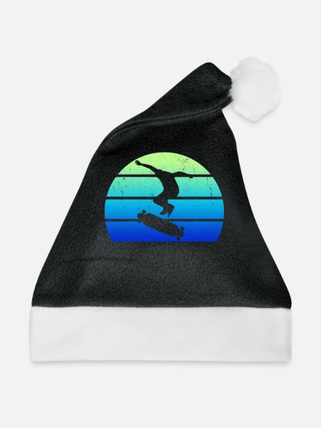 Longboarder - Weihnachtsmütze - Schwarz/Weiß - Vorne