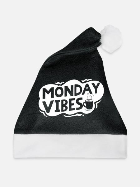 Montag - Weihnachtsmütze - Schwarz/Weiß - Vorne
