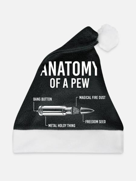 Waffen & Patronen Geschenk - Weihnachtsmütze - Schwarz/Weiß - Vorne