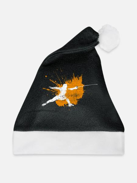 Fechten - Weihnachtsmütze - Schwarz/Weiß