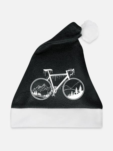 Gravel Bike - Weihnachtsmütze - Schwarz/Weiß