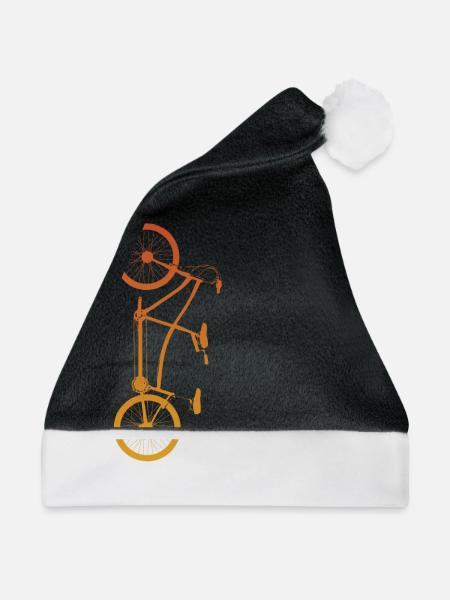 Tandem Radfahren Radfahrer - Weihnachtsmütze - Schwarz/Weiß - Vorne