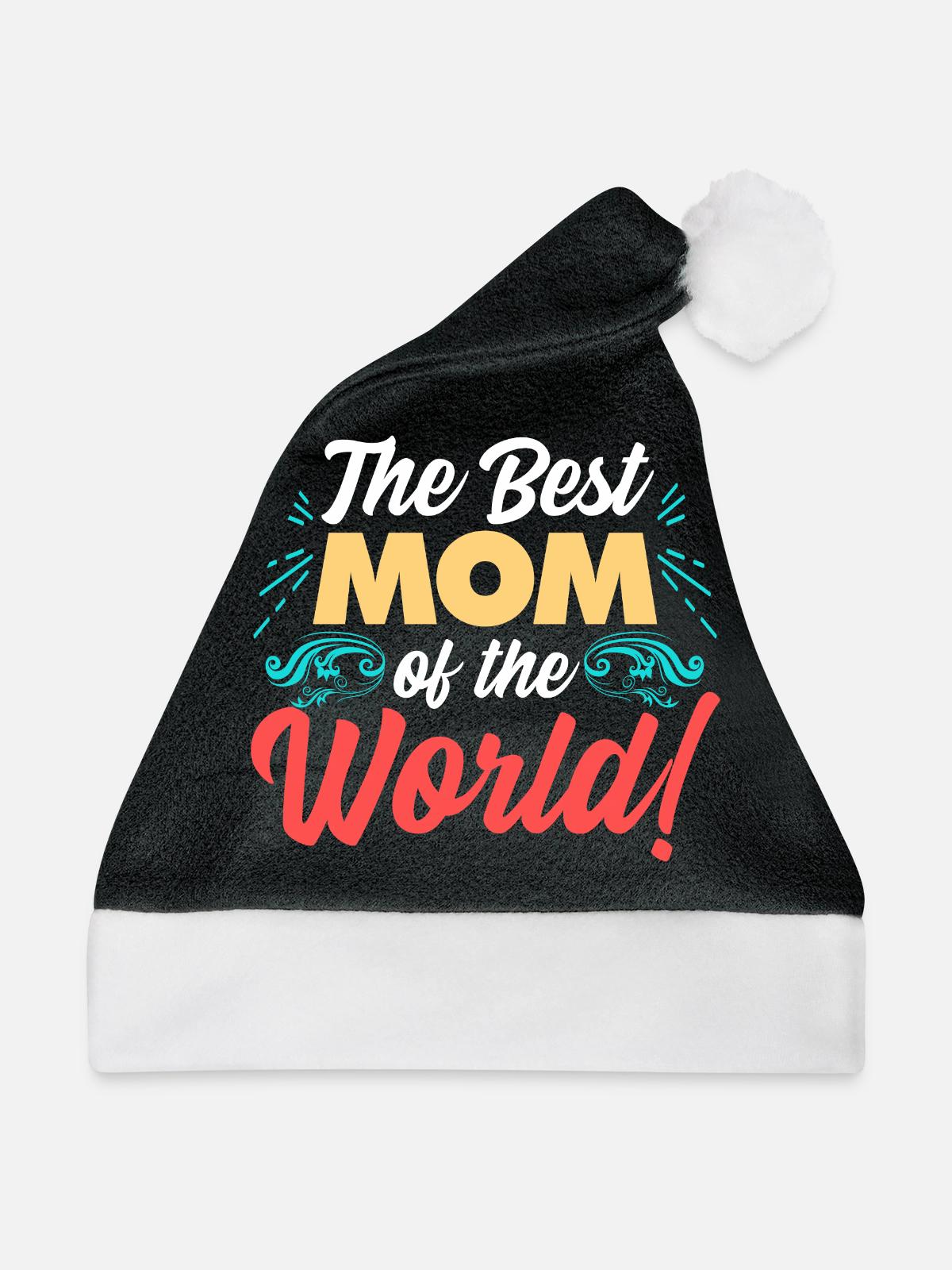 Beste Mutter - Weihnachtsmütze - Schwarz/Weiß - Vorne