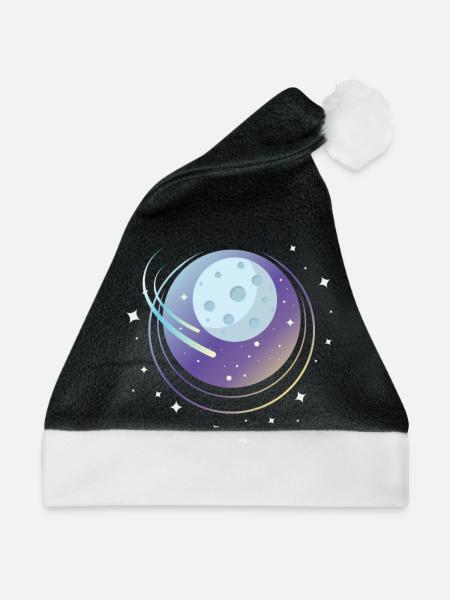 Kometen Design - Weihnachtsmütze - Schwarz/Weiß - Vorne