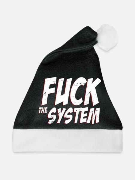 Fick das System - Weihnachtsmütze - Schwarz/Weiß