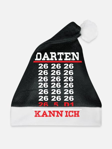 Dart Darten Kann ich Dartspieler Dartboard darts - Weihnachtsmütze - Schwarz/Weiß