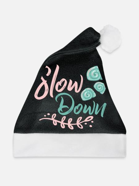 Slow Down - Weihnachtsmütze - Schwarz/Weiß