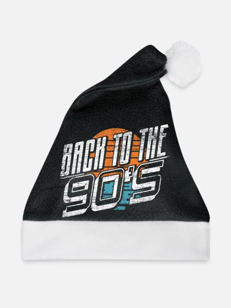 Zurück zu den 90ern - Weihnachtsmütze - Schwarz/Weiß