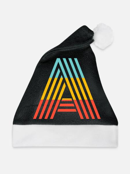 A - Weihnachtsmütze - Schwarz/Weiß - Vorne
